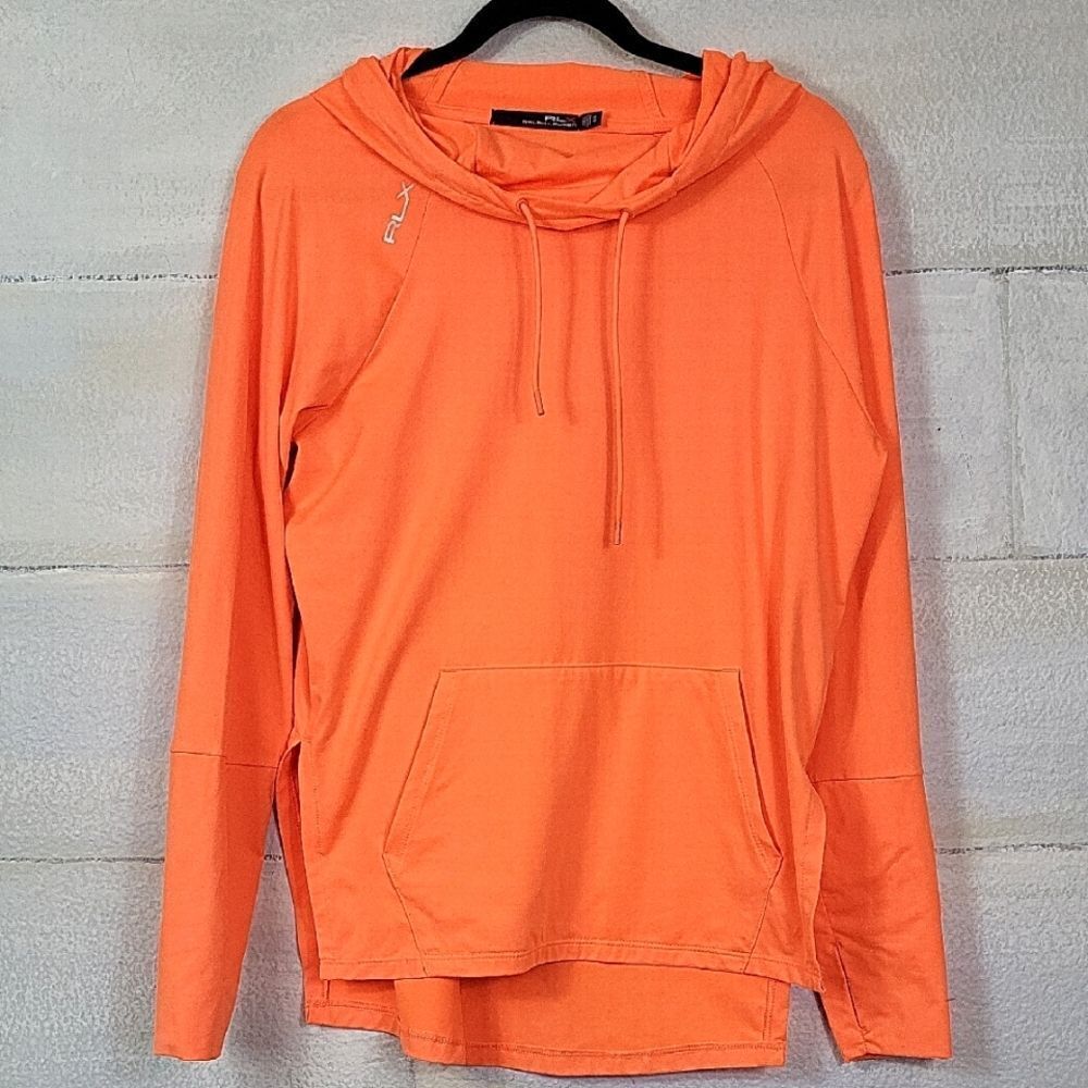 Women’s RLX Ralph Lauren Carbon Soft Pullover Hoodie - Neon Orange.‎ Size XS